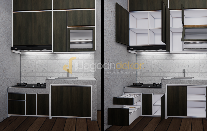 Membuat Lemari Dapur Custom dengan Ruang Penyimpanan Luas