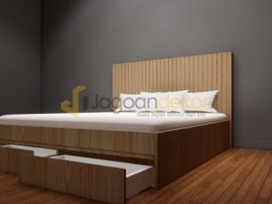 Dipan Full Storage Laci Tarik Blockboard Finishing HPL - Ibu Eny