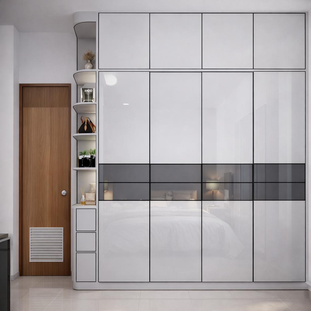 lemari full ceiling finishing HPL lemari full ceiling finishing HPL