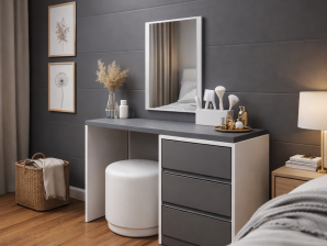 Meja Rias Simple Elegan Blockboard Finishing HPL - Bapak Adnan