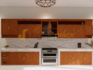 Kitchen Set bawah PVC Board 18 mm + Fin Hpl Taco - Ibu Sarah