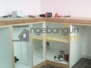 Kitchen Set Kabinet Atas Bawah Natural Oak Theme - Pak Dendy