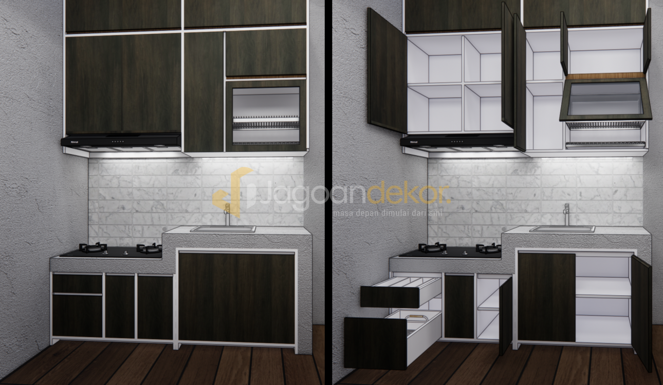 Membuat Lemari Dapur Custom dengan Ruang Penyimpanan Luas