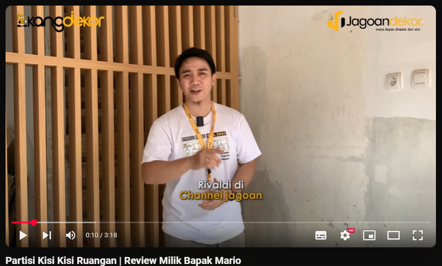 Partisi Kisi Kisi Ruangan | Review Milik Bapak Mario