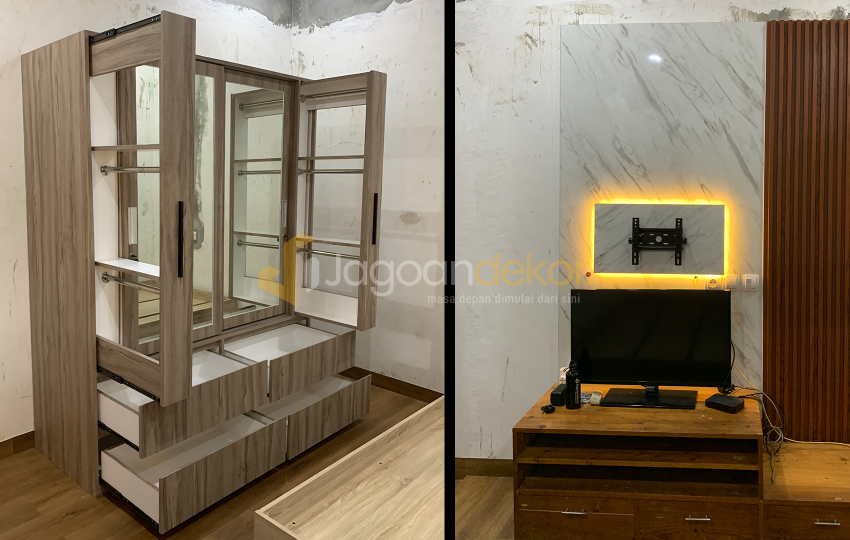 Lemari dan Backdrop TV