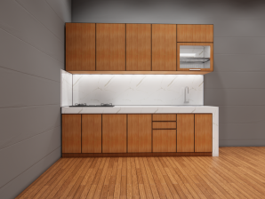 Kitchen Set Kabinet Atas Bawah Blockboard Finishing HPL - Bapak Akbar