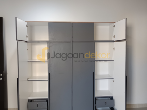 Lemari Simple Elegan Blockboard Finishing HPL - Ibu Dewi Nasthasya