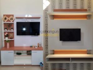 Backdrop TV Furnitre Interior Set Dinding Blockboard Finising HPL - Bapak Aditya Pratama