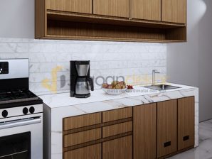 Kitchen Set Minimalis Blockboard Finishing HPL - Ibu Dini Dieny