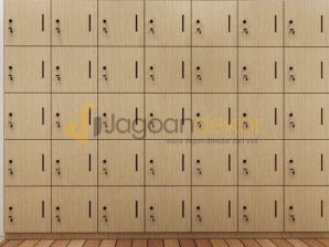Lemari Loker Dan Penyimpanan Dispenser Custom Blockboard Finishing HPL - PT Sanko Steel Indonesia
