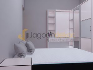 Lemari Anak Set meja Belajar Full Color Letter L Blockboard Finishing HPL - Ibu Wulandari