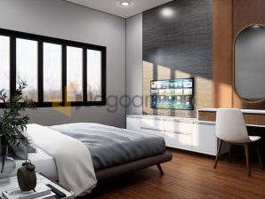 Kabinet TV Simple Elegan Blockboard Finishing HPL