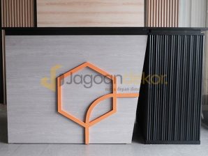 Meja Resepsionis Mewah & Elegan Blockboard Finishing HPL - Bapak Naufal
