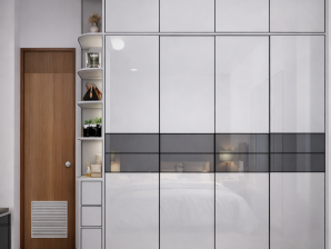 lemari full ceiling finishing HPL