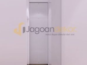 Lemari Full Ceiling Sliding Door Swing Panel Up Blockboard Finishing HPL - Ibu Esnik
