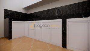 Kitchen Kabinet Bawah Letter U Blockboard Finishing HPL Counter Top Granit - Bapak Ismoyo