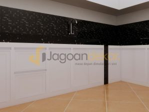 Kitchen Kabinet Bawah Letter U Blockboard Finishing HPL Counter Top Granit - Bapak Ismoyo
