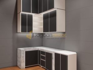 Kabinet Kitchen Set Bawah Blockboard Finishing HPL 76 cm x 224 cm - Ibu Intan Adriana