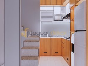 Kitchen Set Blockboard Finishing HPL Counter Top Granit 159 cm x 285 cm x 270cm - Ibu Erni