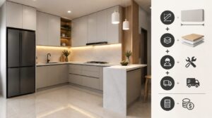 harga kitchen set per meter