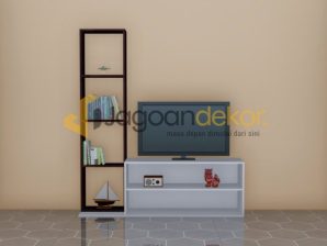 Kabinet TV Include Lemari Rak Sepatu dan Pajangan Blockboard Finishing HPL - Bapak Reinardus Dharma Sutan
